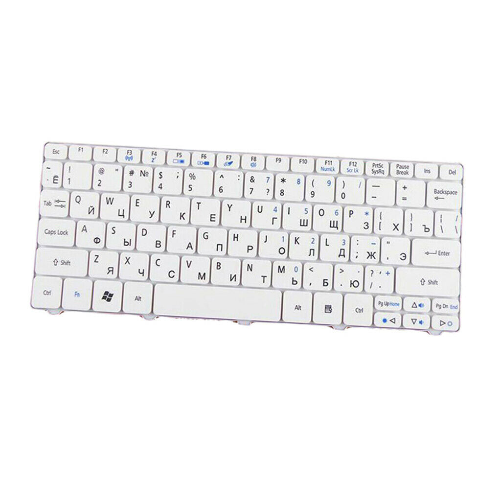 For Acer Aspire One D255 D255E D257 Laptop Russian Layout Keyboard White