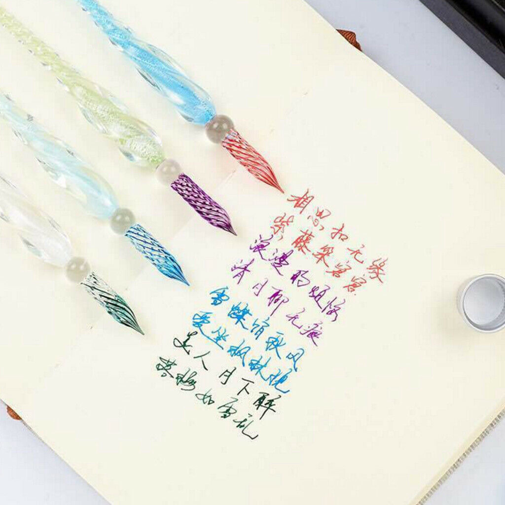 Glass Dip Pen Signature Signature Crystal Elegant Drawing Pens for
