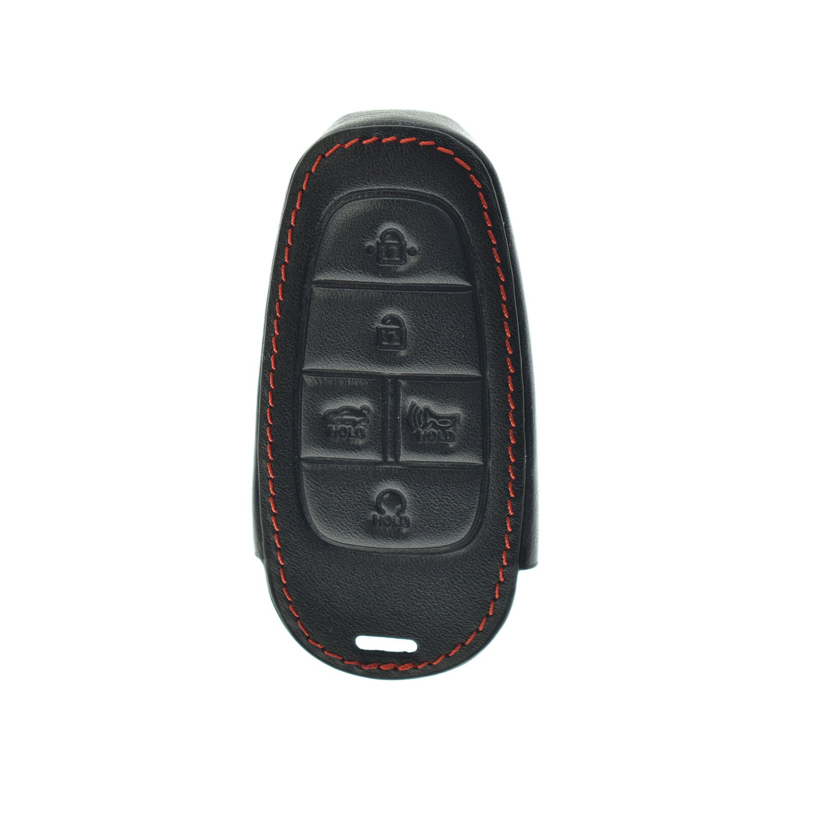For HYUNDAI Santa Fe Sonata 5 Button Remote Smart Leather Key Fob Case Cover