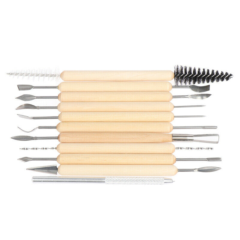 11Pcs Pottery Sculpture Tools Clay Sculpting Carving Modeling Ceramic DIY KiBDA