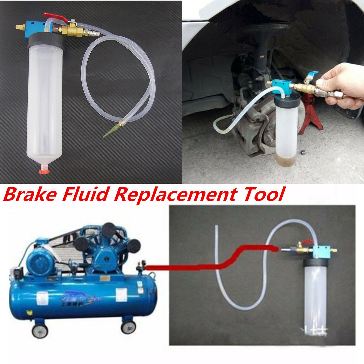 Car/Van Air Brake/Clutch Fluid Bleeder Hydraulic Oil Quick Exchange One Man Tool