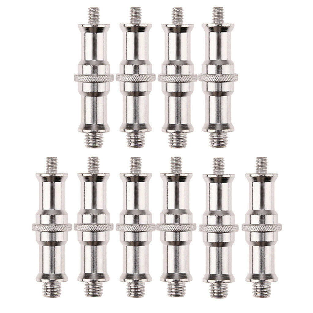 10Pcs 1/4" to 3/8" Threaded Screw Tripod Adapter for Flash Light Stand
