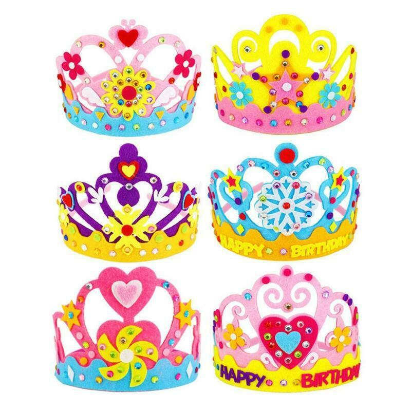 3PCS Handmade Home Party Supplies DIY Crown Hat Kit Accessories Headwear Craft