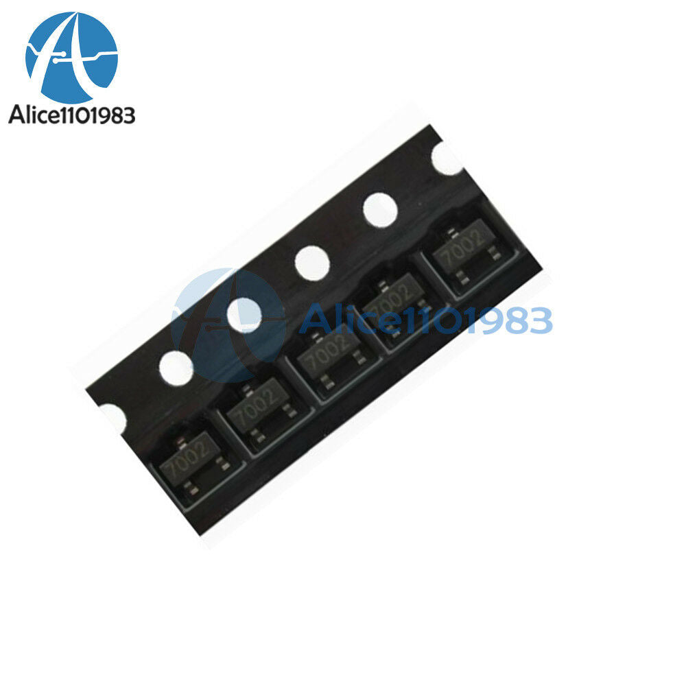 100PCS 2N7002 702 7002 SOT-23( SMD ) N-Channel 60V 115mA MosFET TOP