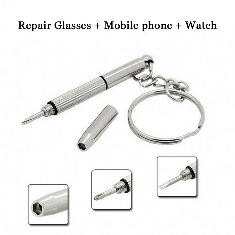 3 In 1 Eyeglass Screwdriver Portable Stainless Steel Phone Watch Repair Kit T JD