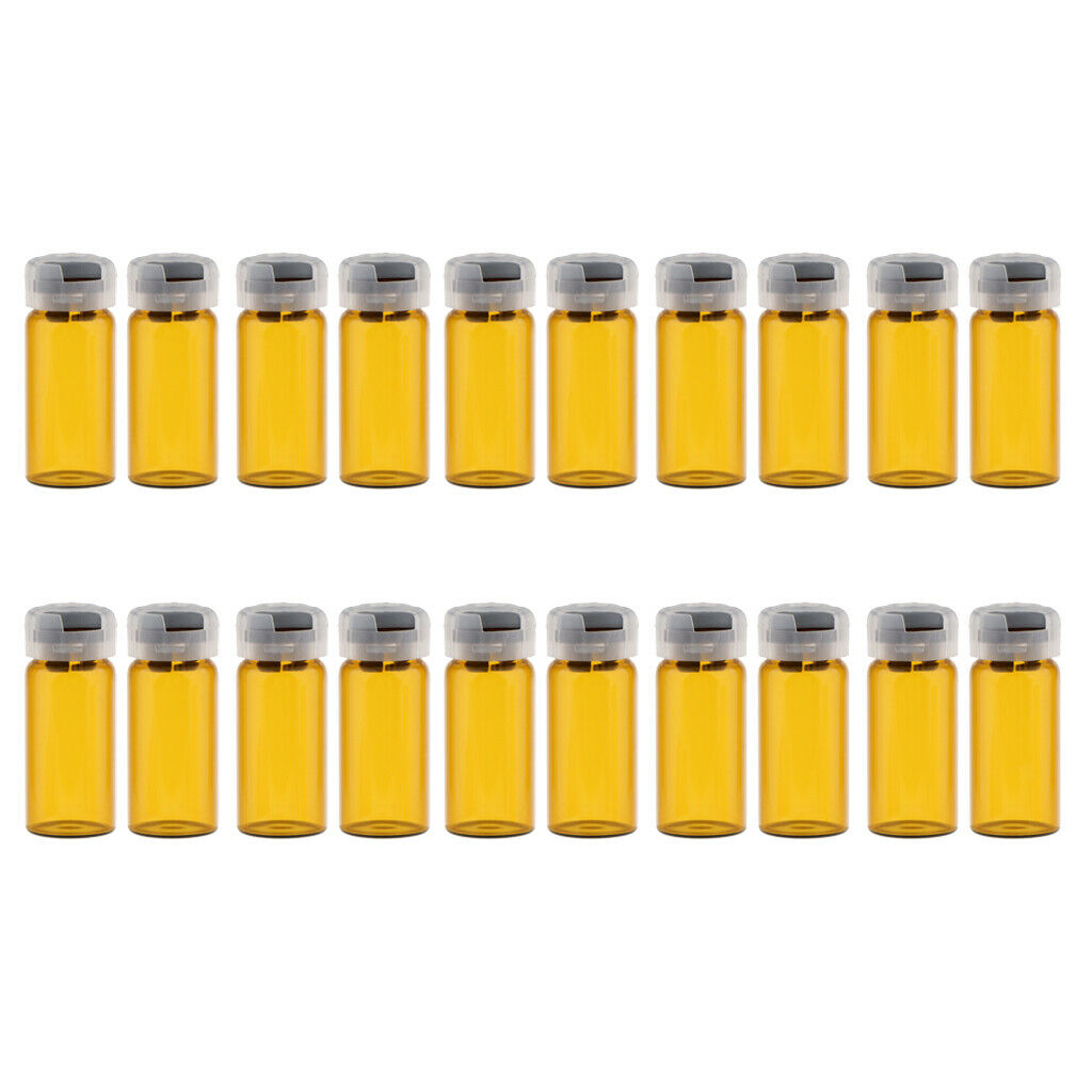 20x Empty Sterile Glass Sealed Serum Vials Liquid Containers  10ml