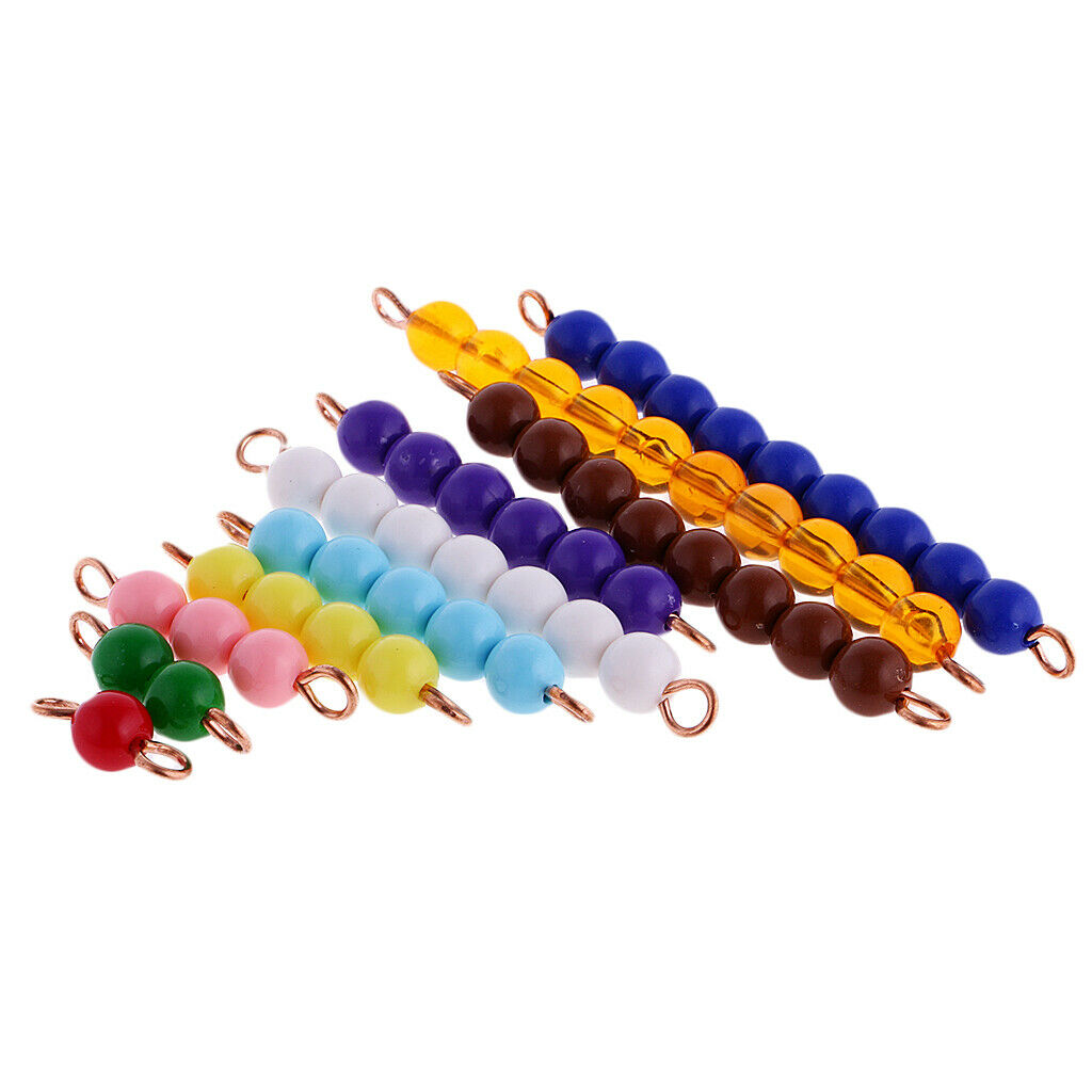 Bead Bars 1-9 Numbers Math Square Counting Game Kids Math