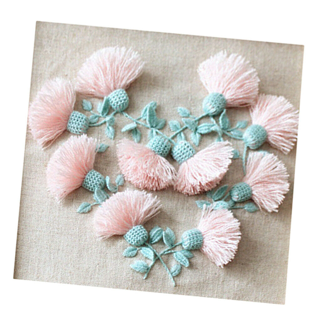 Handmade Embroidery Starter Kit with Pink Flower Pattern Needlework Crafts