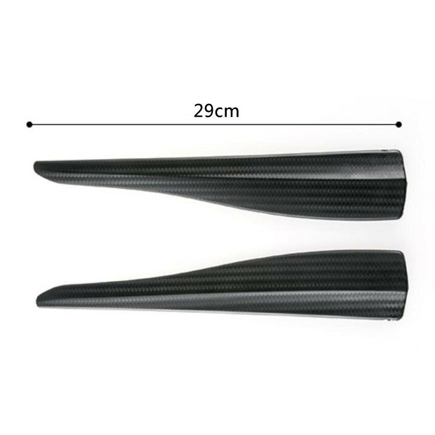 Durable 2pcs Car Carbon Fiber Bumper Fins Shape Guard Protector Guard Perfection