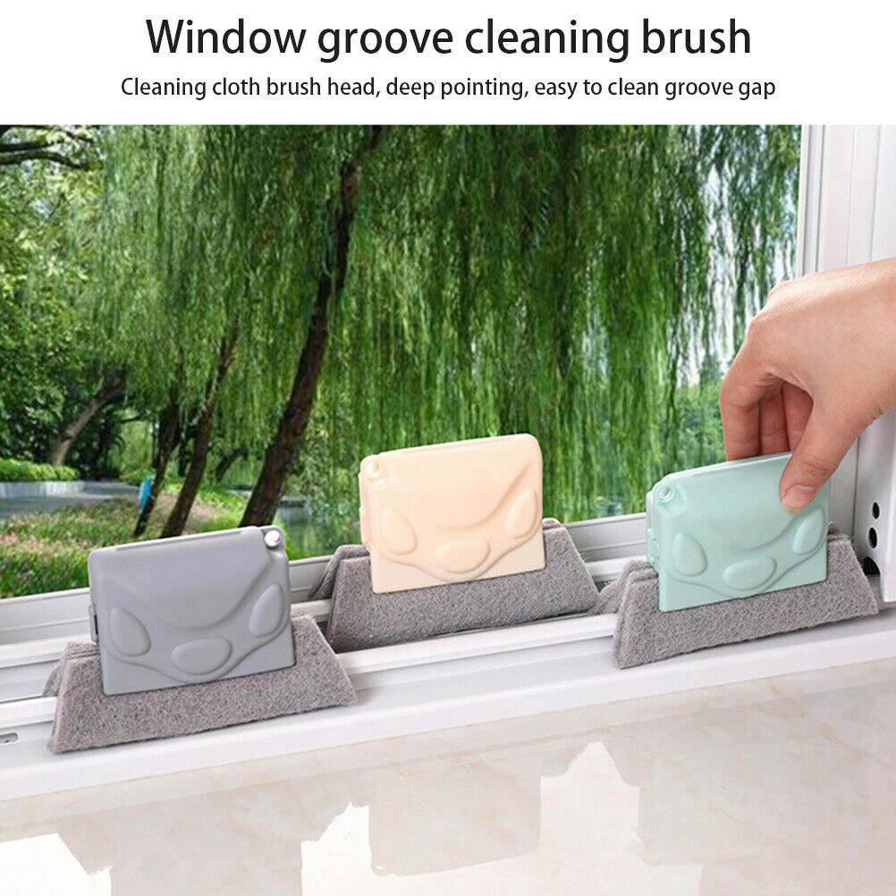 3Pcs/set Home Window Groove Cleaning Brush Kitchen Sponge Cleaning Brush Tools