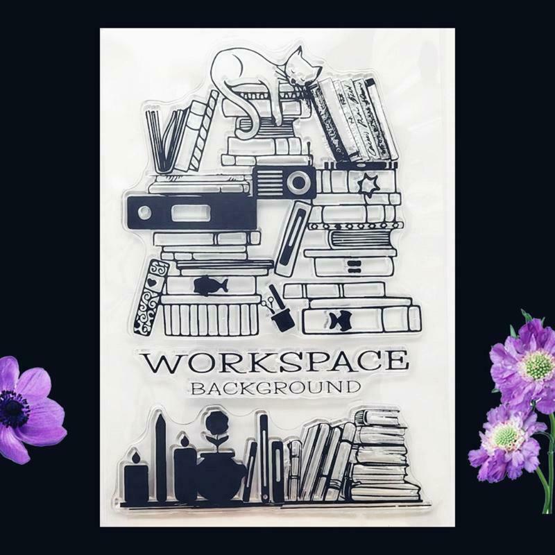 Workspace Background Silicone Clear Seal Stamp DIY Scrapbooking Embossing Photo