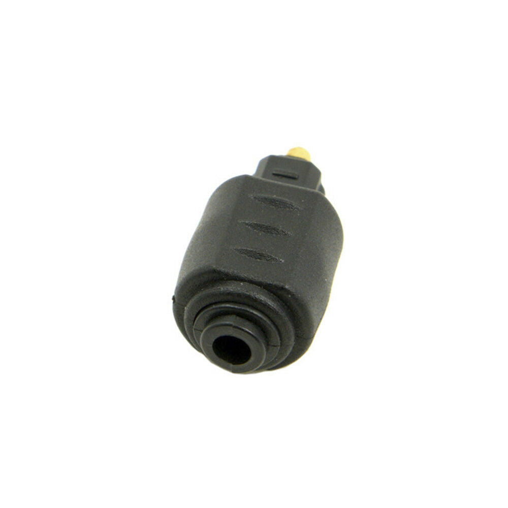 Mini 3.5mm Female Jack Plug to Digital Toslink Male Optical Audio Adapter Black