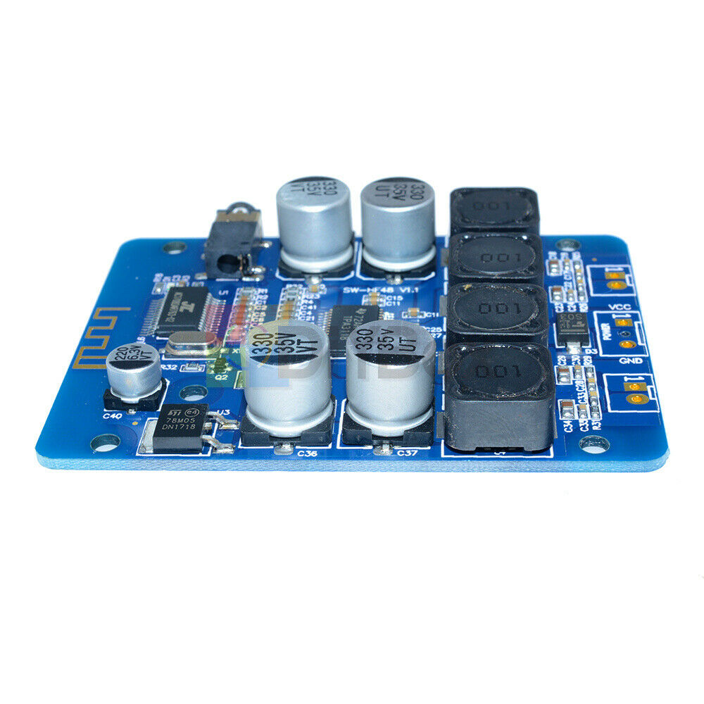30Wx2 Bluetooth Receiver Stereo 30W+30W TPA3118 Digital Power Amplifier 12V 24V