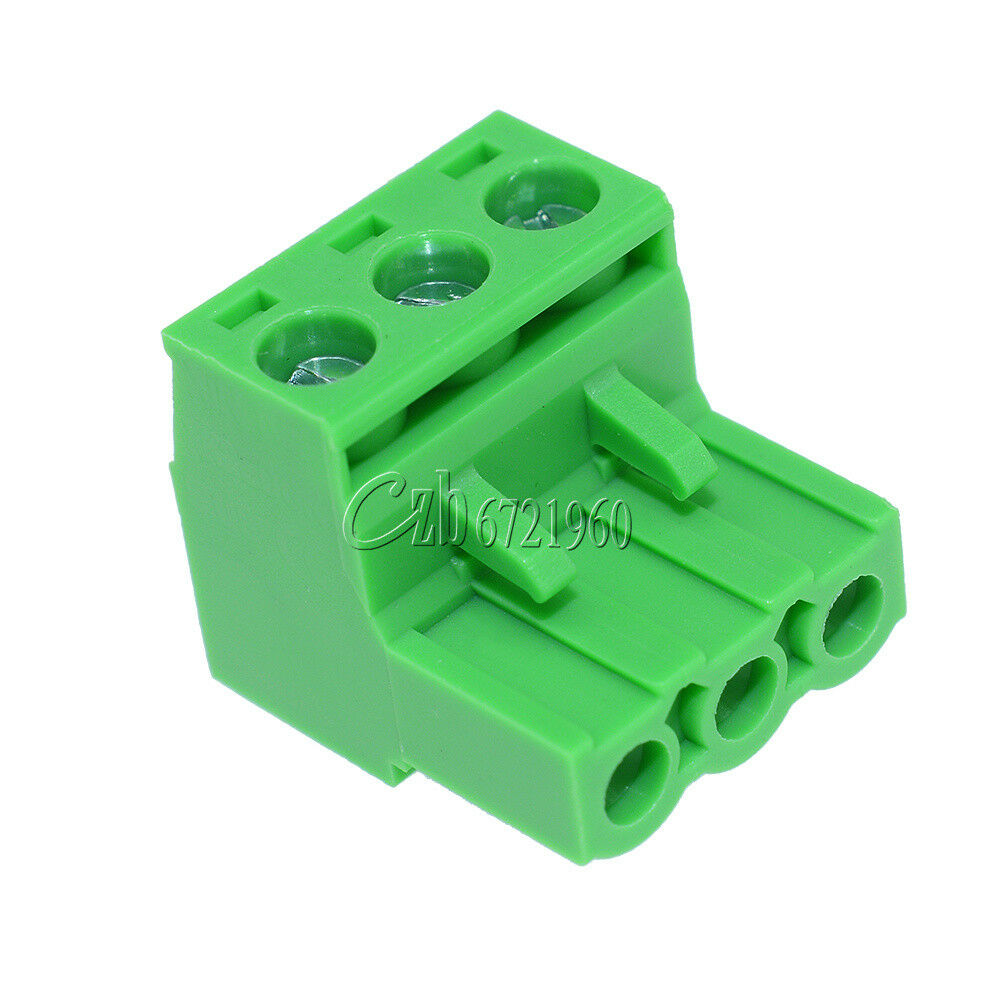 10Pcs KF2EDGK KF-3P Right Angle Plug-in Terminal Connector 5.08mm Pitch