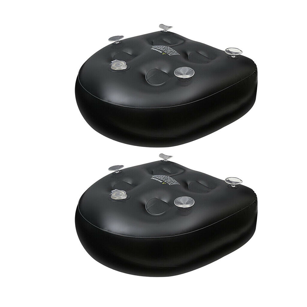 2Pcs Jacuzzi Spa Booster Seat Cushion Inflatable for Bathtub Pool Black