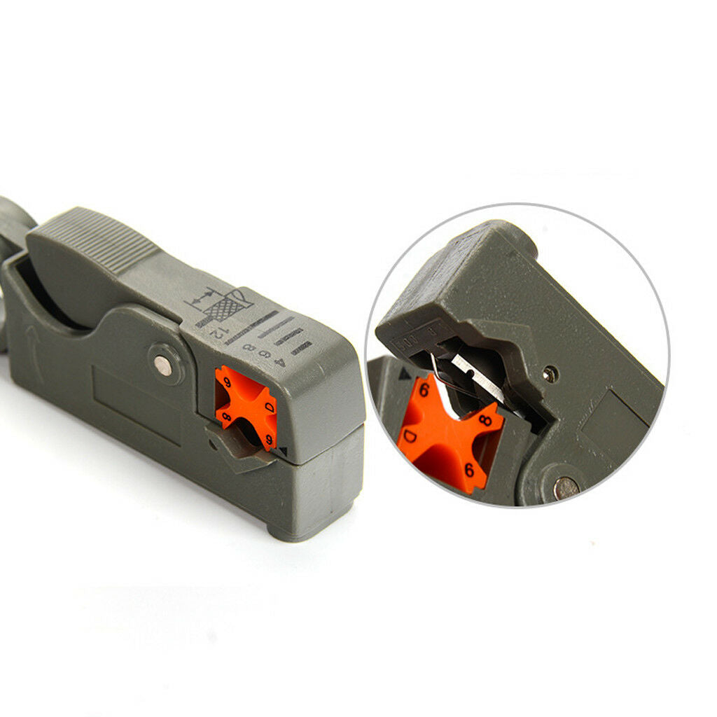 Rotary Cable Stripper RG-58/59/62/6 Wire Crimping Stripper Stripper Cutter