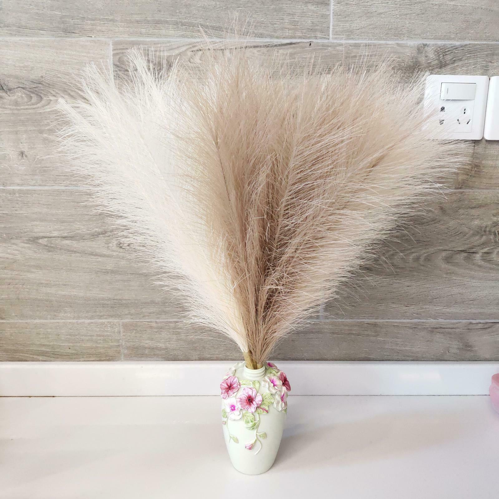6Pcs Artificial Pampas Grass Branches 6 Stems Room Decor Wedding Home Decor