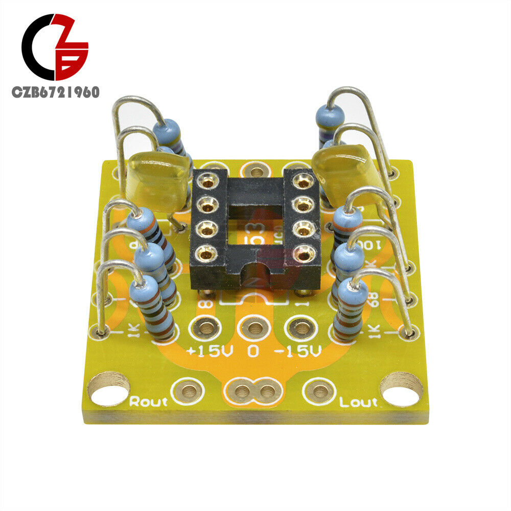 Dual OP Amp Preamp DC Amplification Empty Board for NE5532 OPA2134 OPA2604 AD826