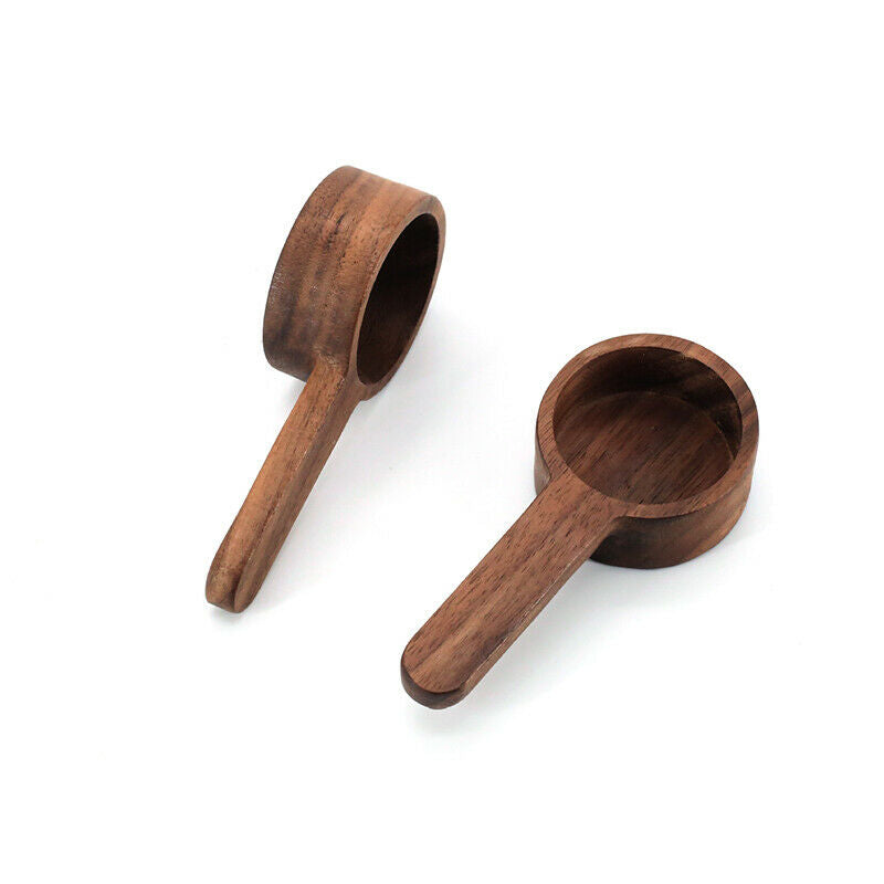Walnut Wooden Measuring Spoon Scoop Coffee Beans Bar Kitchen Home Baking Too Rf