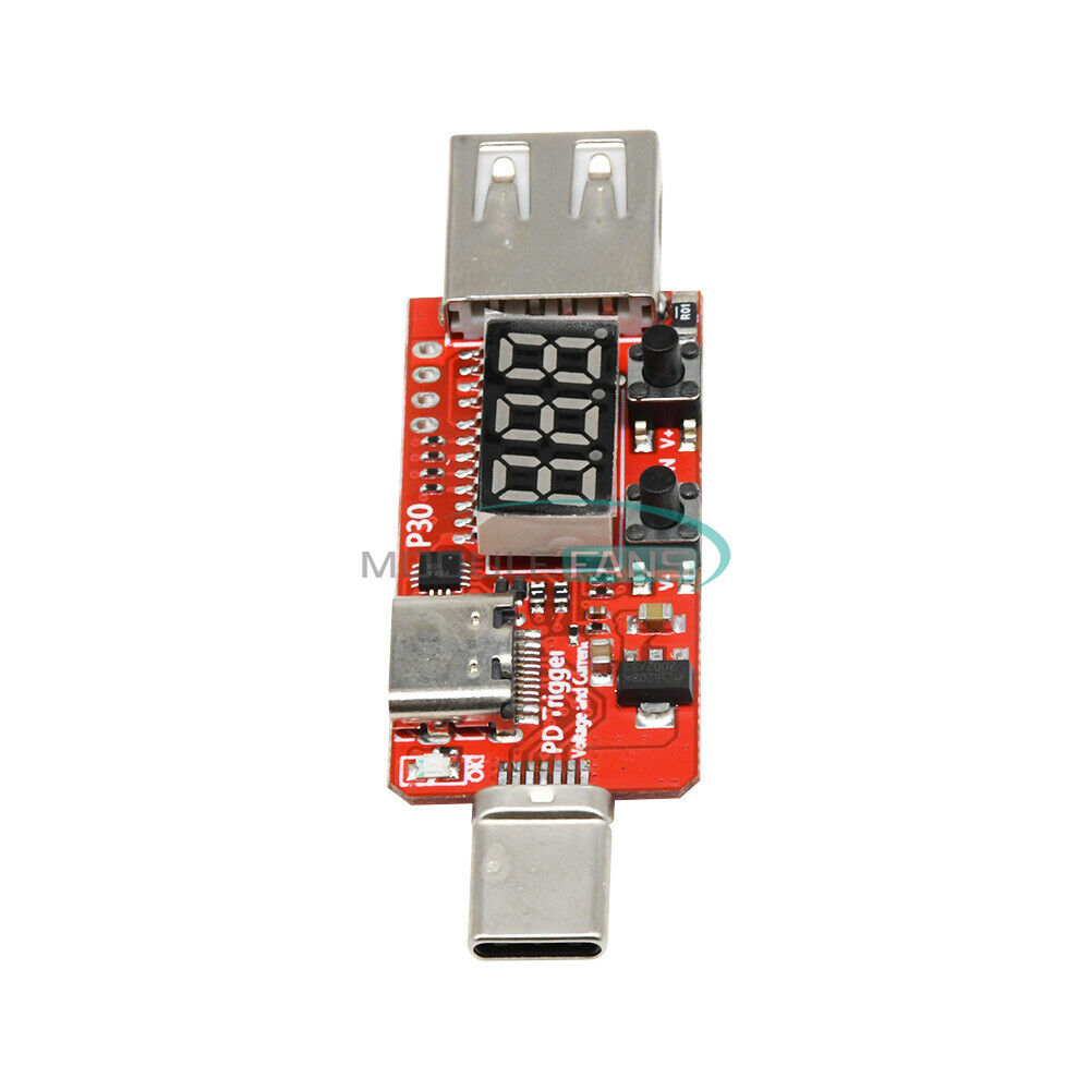 Digital PD3.0 Type-C USB Fast Charge Display Voltmeter Ammeter Trigger Detector