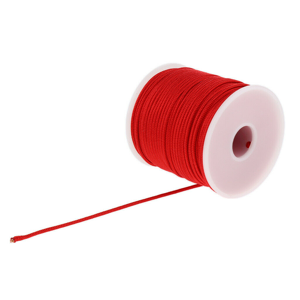 2X 2mm 50m Paracord Parachute Rope Cord Outdoor Camping Tent Accessories red