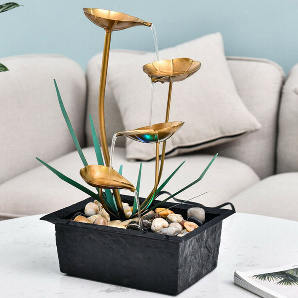 Indoor Fountain Tabletop Water Fountain Fortune Feng Shui Ornaments Landscaping