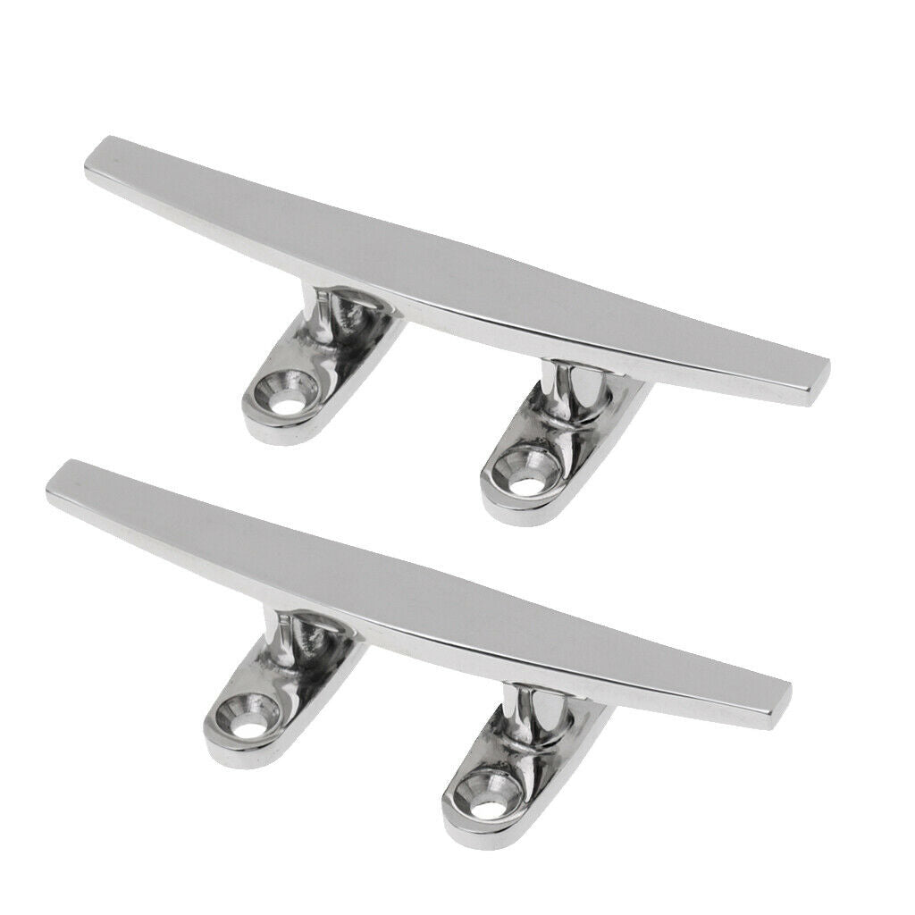 2 Packs 5 Inch Marine 316 Stainless Steel Hollow Base Boat Cleat / Yacht Bollard