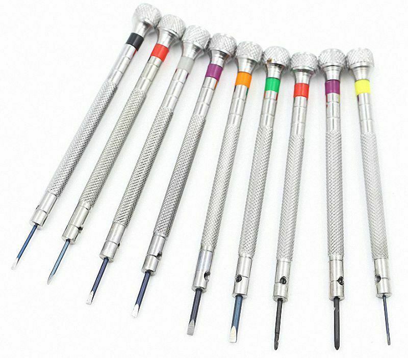 9 pcs Screwdriver Set Jewelers Watch Jewelry Eyeglasses Repair Tools Precision