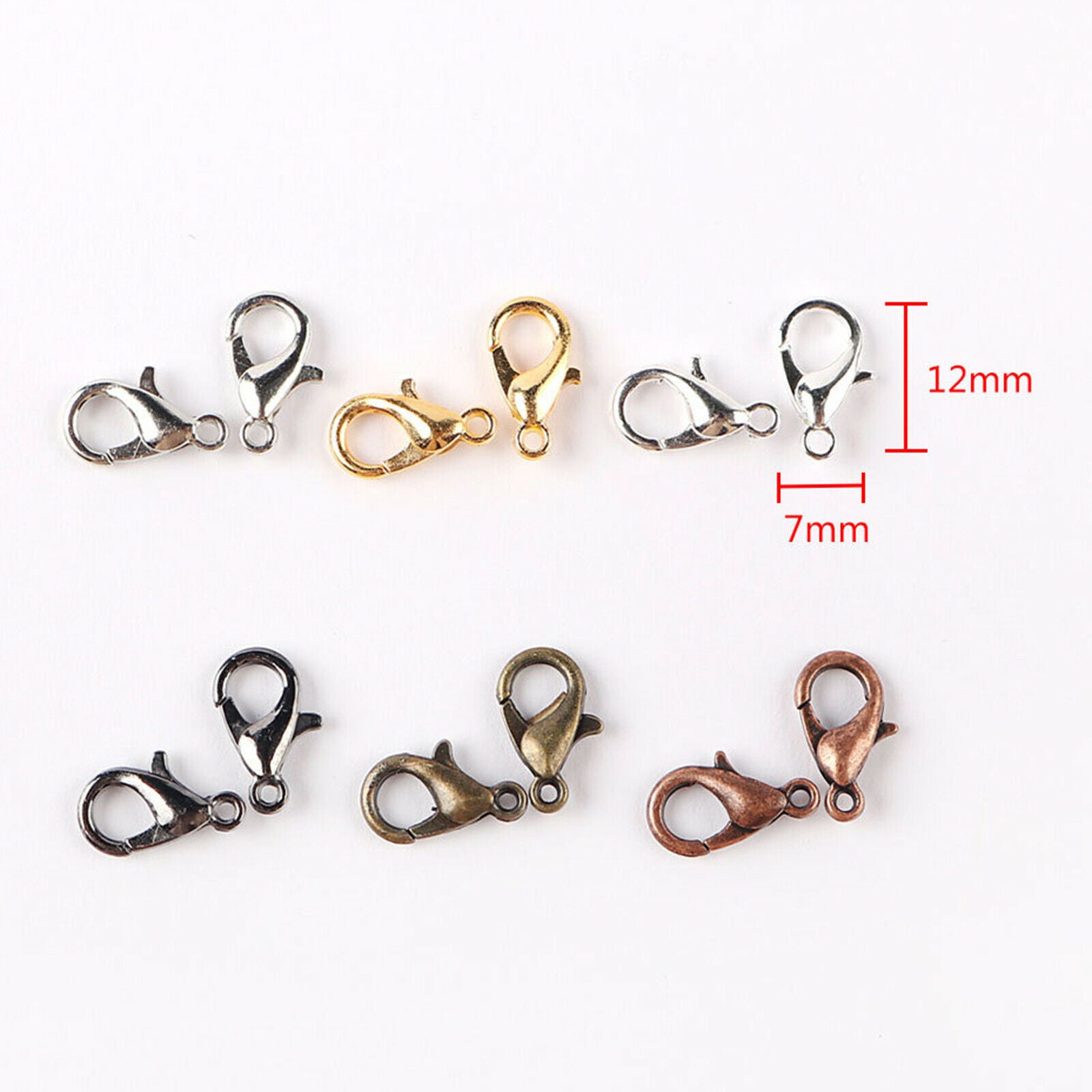 2 Box Lobster Claw Clasps Findings Kit & Jump Ring for DIY Jewelry Making
