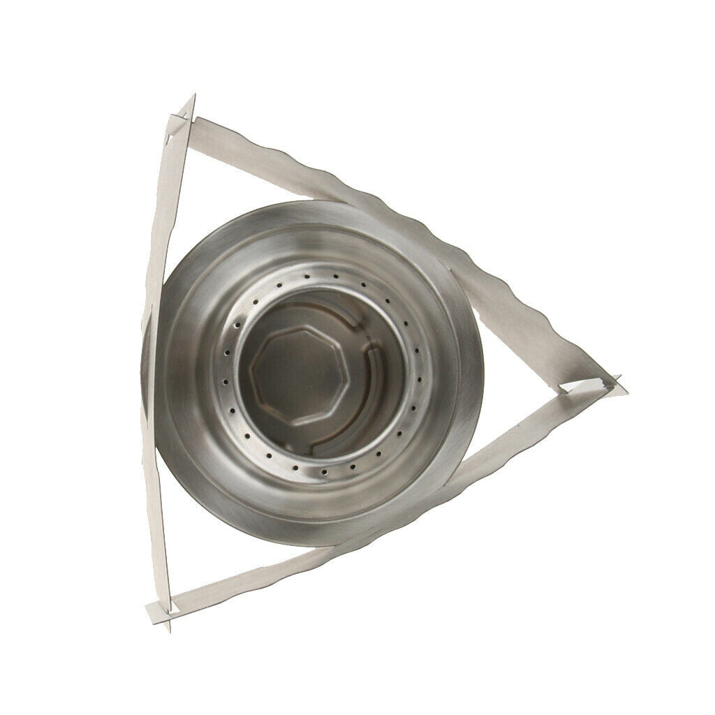 Portable Alcohol Stove Stainless Steel Mini Burner Ultralight Foldable for