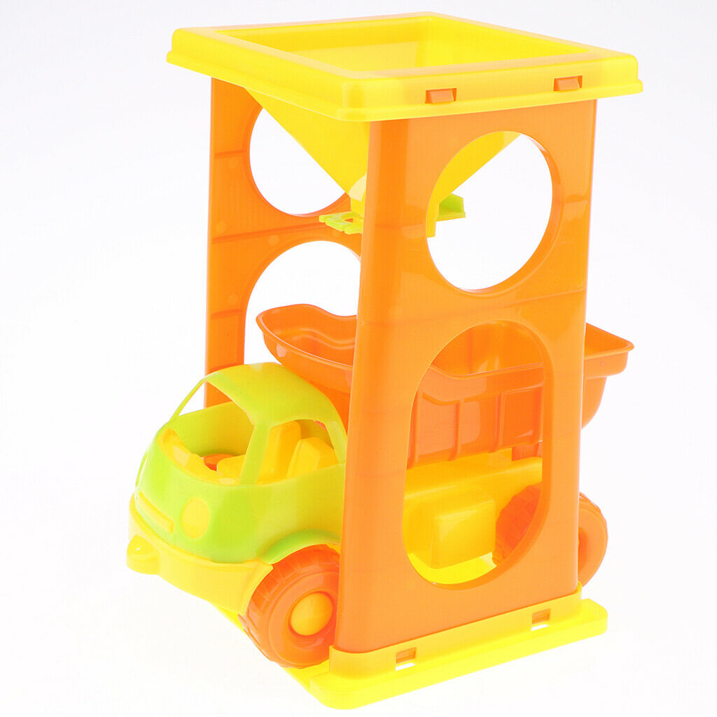 6 Pieces Beach Sand Toys Set - Sandbox Truck, Sand Glass, Shovel and Molds,