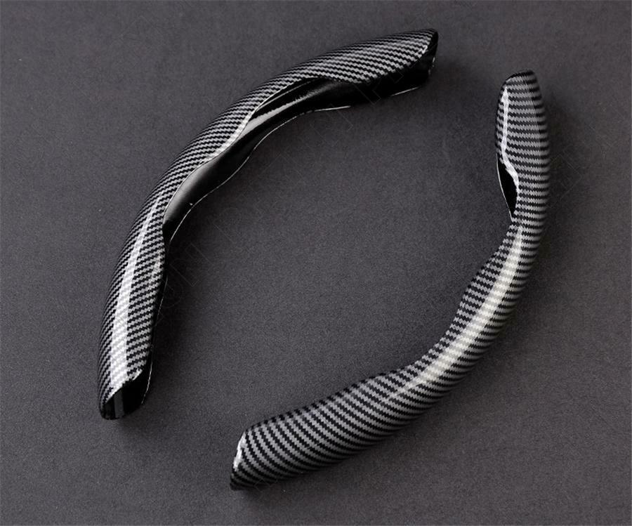 38cm Universal Car Interior Steering Wheel Cover Carbon Fiber Look NonSlip Cover
