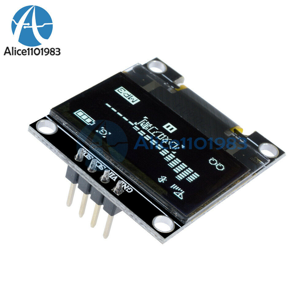 0.96" I2C IIC Serial 128X64 White OLED LCD LED Display Module for Arduino