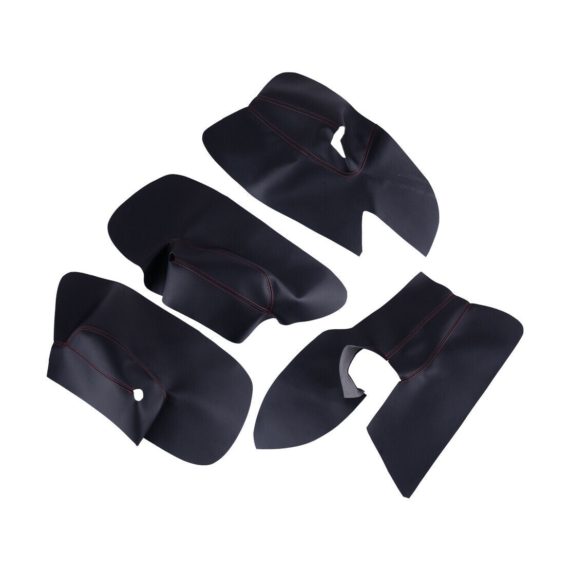 4x Inner Door Handle Armrest Panels Cover Fit for VW Golf 5 Jetta MK5 2005-10 as