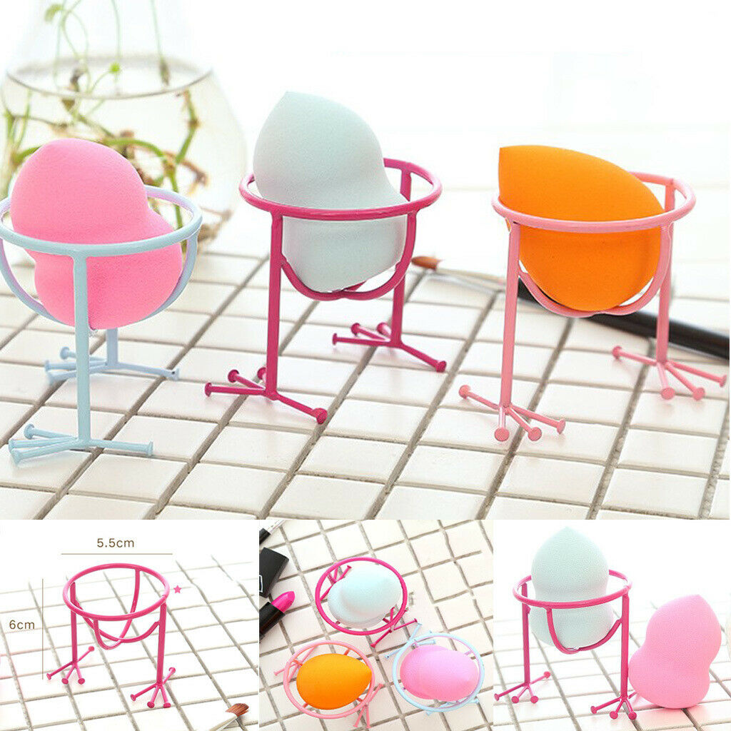 2 Colors Makeup Puff Stand Holder Sponge Organizer Shelf Chicken Feet Shaped