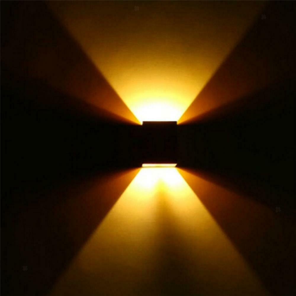 Modern LED Square Wall Lamp Hall Porch Living Room Light Fixture Yellow