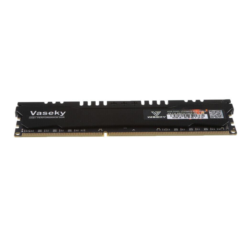 Black High Speed 4G DDR3 RAM 1333MHZ Desktop Game Memory Kit for Computer