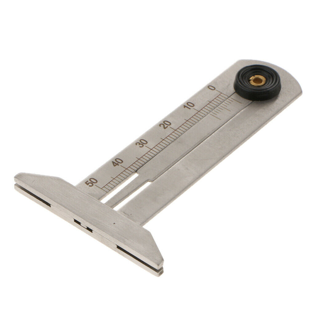 Car Steel +Plastic Tyre Tread Ruler Depth Gauge Meter Wheel Measuring Tool