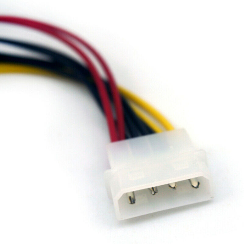 2x 4Pin ATX Molex 1 Male to 2 Female Extension IDE Power Supply Splitter Cabl DD