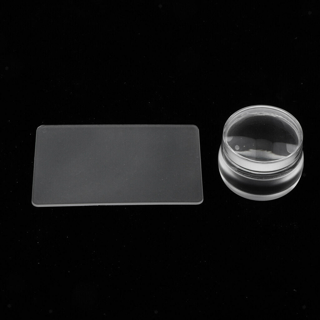4cm Clear Jelly Stamper and Scraper Set DIY Nail Art Stamping Printing Template