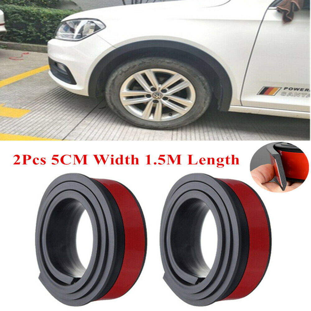 59''*1.97'' Car Wheel Eyebrow Extension Protection Fender Rubber Arch Extenders