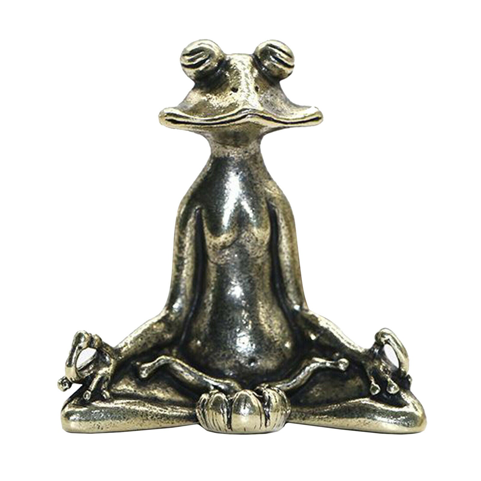Retro Animal Frog Statues Copper Incense Burner Sticks Holder Stand Church