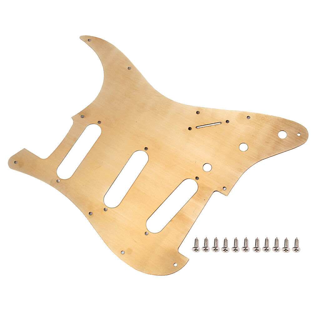 Bronze SSS Pickguard 11 Holes Scratch Plate for ST Electric Guitar Parts