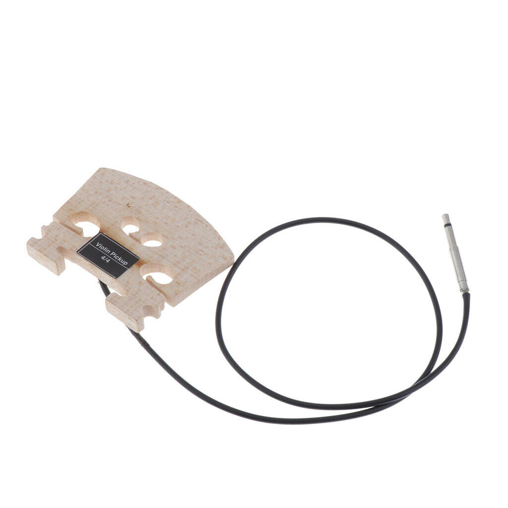 Violin Bridge with Embedded Piezo Pickup, Jack Included for 4/4 Violin
