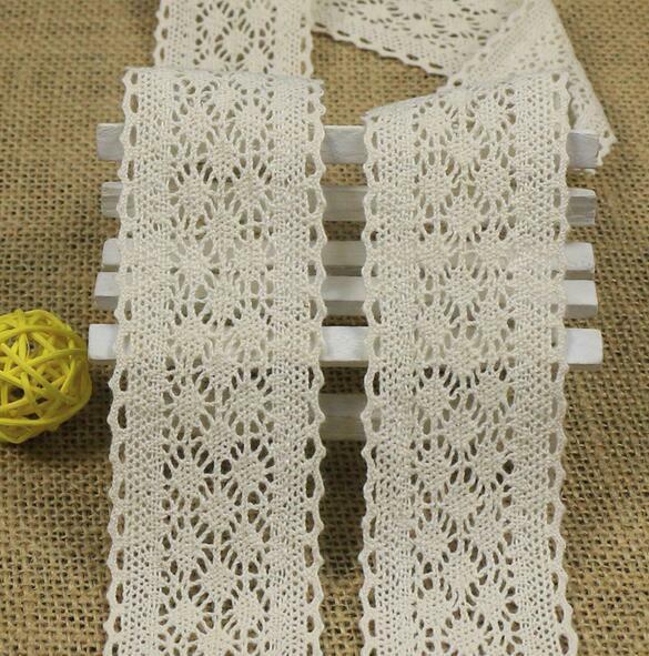 5 Yards Cotton Lace DIY Headdress Bowknot Clothing Decorative Sewing