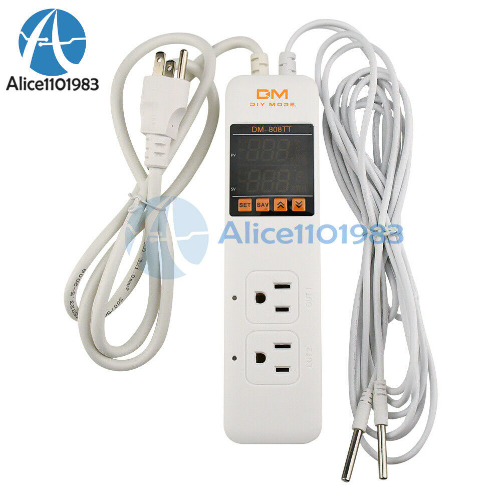 Digital Thermostat Temperature Controller Thermoregulator Power Socket US PLUG