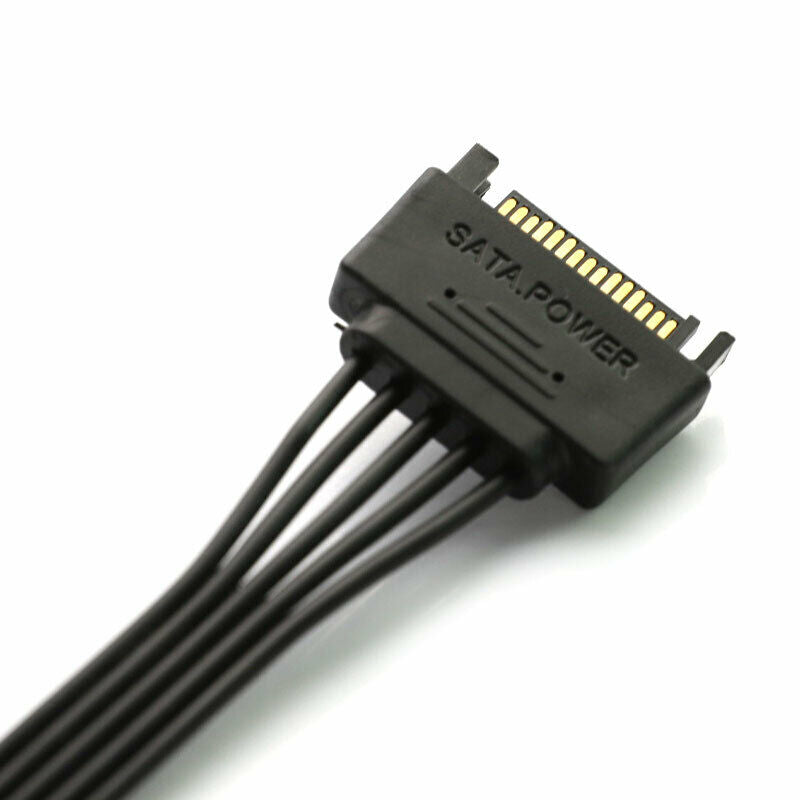 Molex 15pin SATA 1 to 5 SATA 15Pin Hard Drive Power Supply Splitter Cable C XC