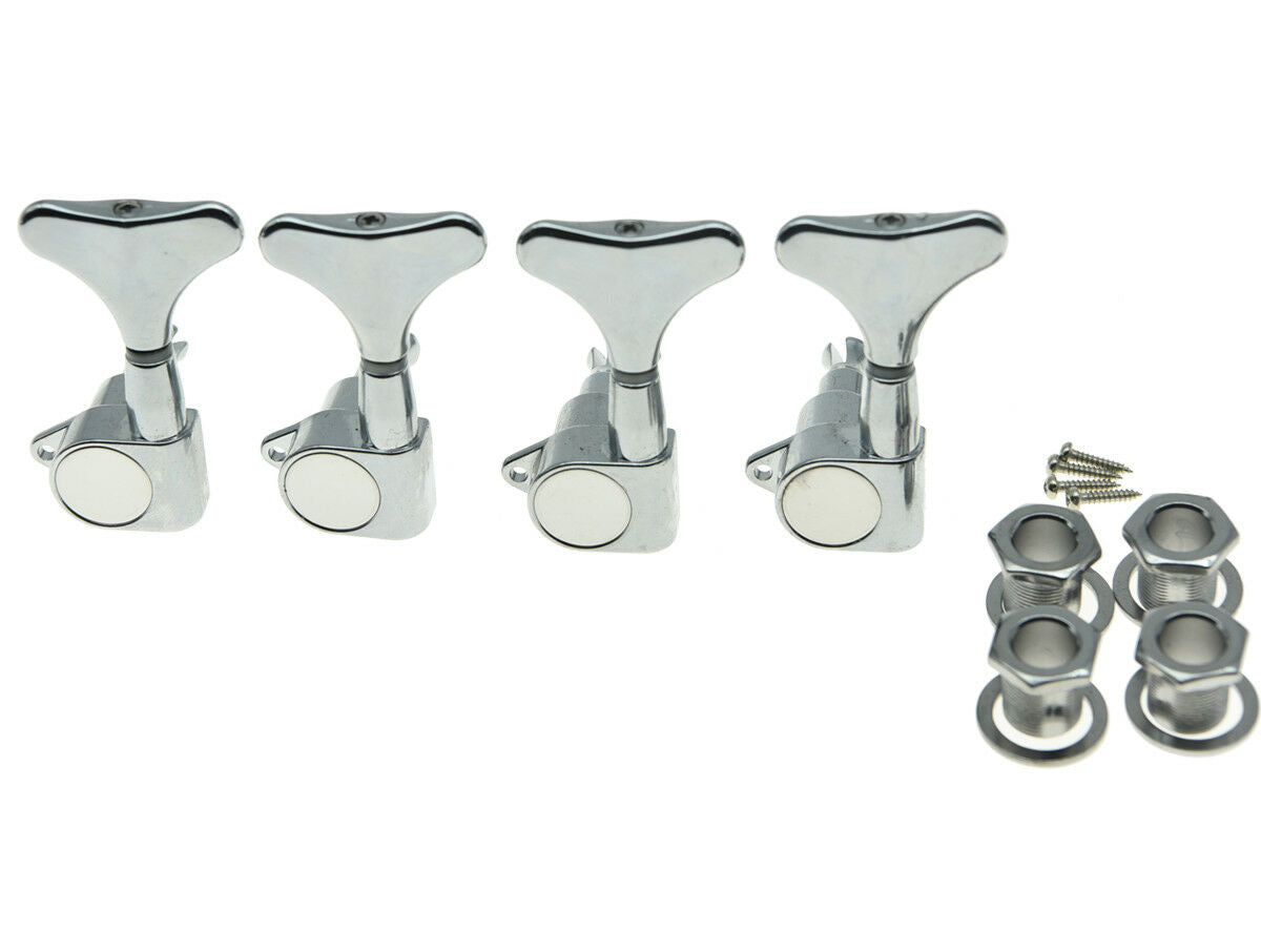 Chrome Left Handed Sealed Bass Tuners Tuning Pegs 4 String Bass Machine Heads