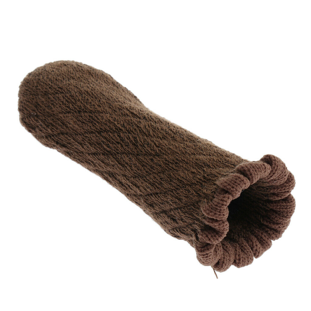 6Colors Woven Cotton 4 Pcs Chair Feet Leg Socks Protector Solid Brown