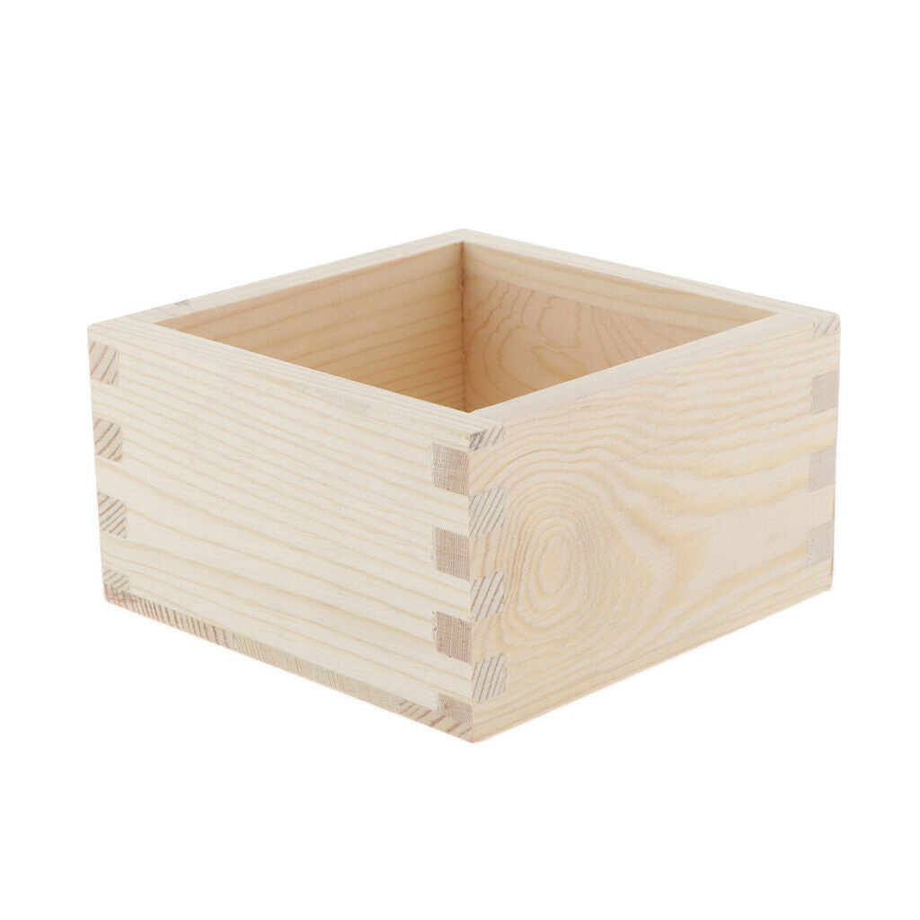 Natural Wood Square Storage Case Necklace Organizer Jewelry Holder Accessory